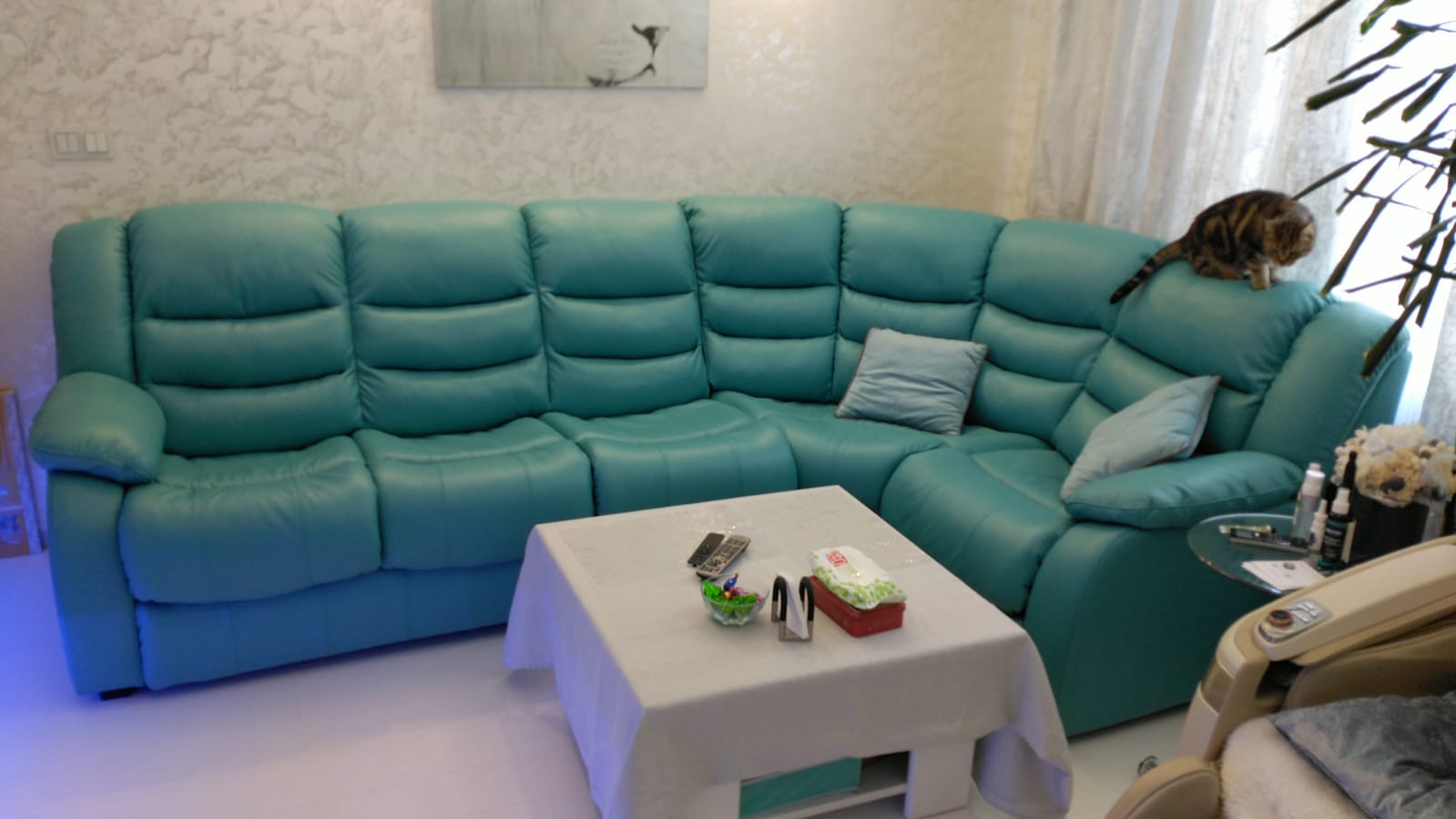 Перетяжка дивана на дому. Селятино